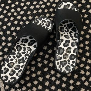 Lemon Jelly Black/Leopard wedges never been worn in size 37